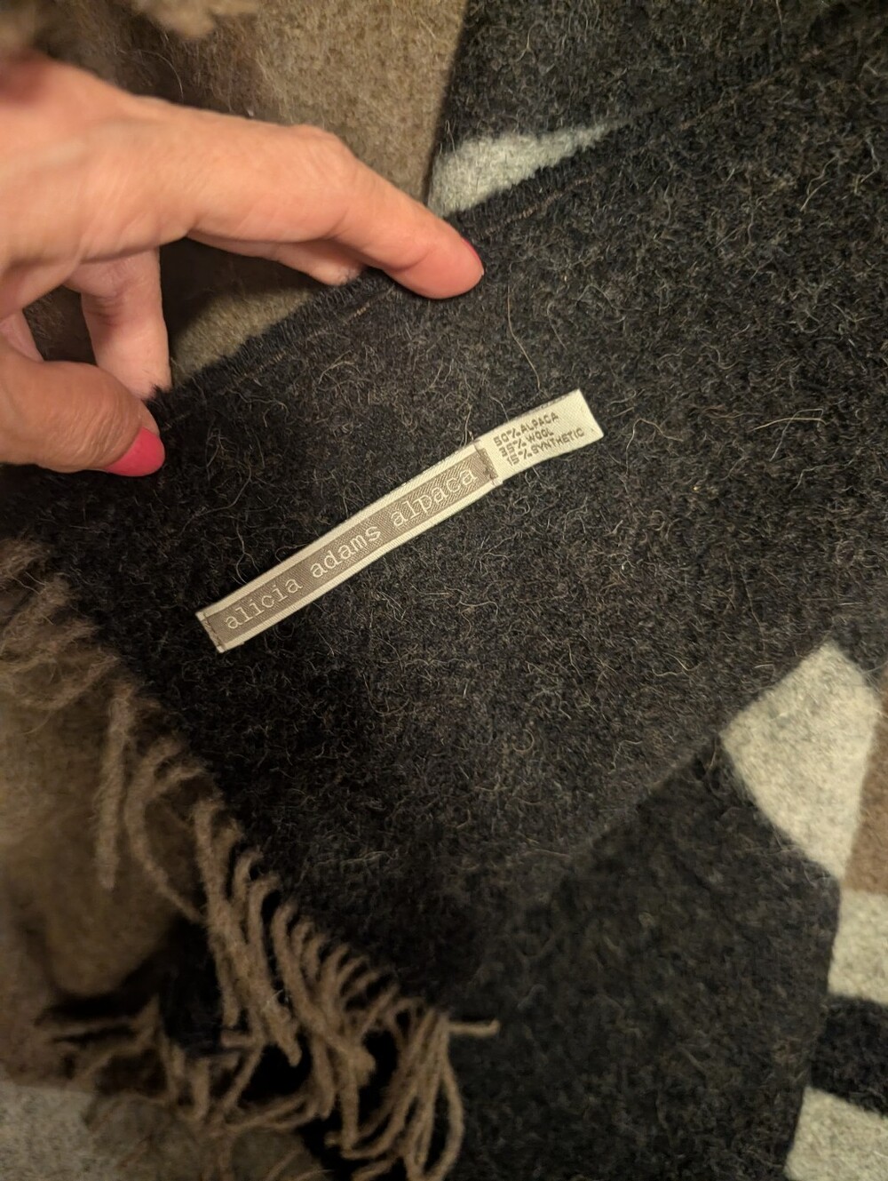 Alicia Adams alpaca wool Canyon throw NEW - Picture 3 of 6